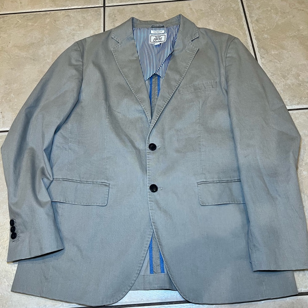 Jos. A. Bank 1905 Tailored Fit Khaki Cotton Blend Blazer